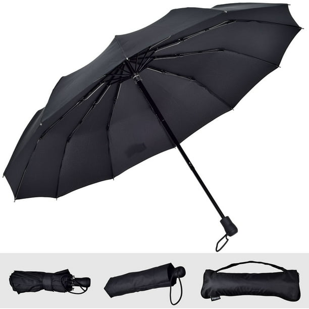 Mini Size Folding Umbrella Auto Open Close Ultra Solid Best Compact Travel Windproof color